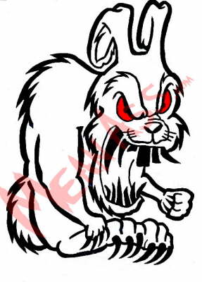 Rabbit - Black Sticker