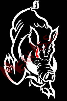 Hog - White Sticker